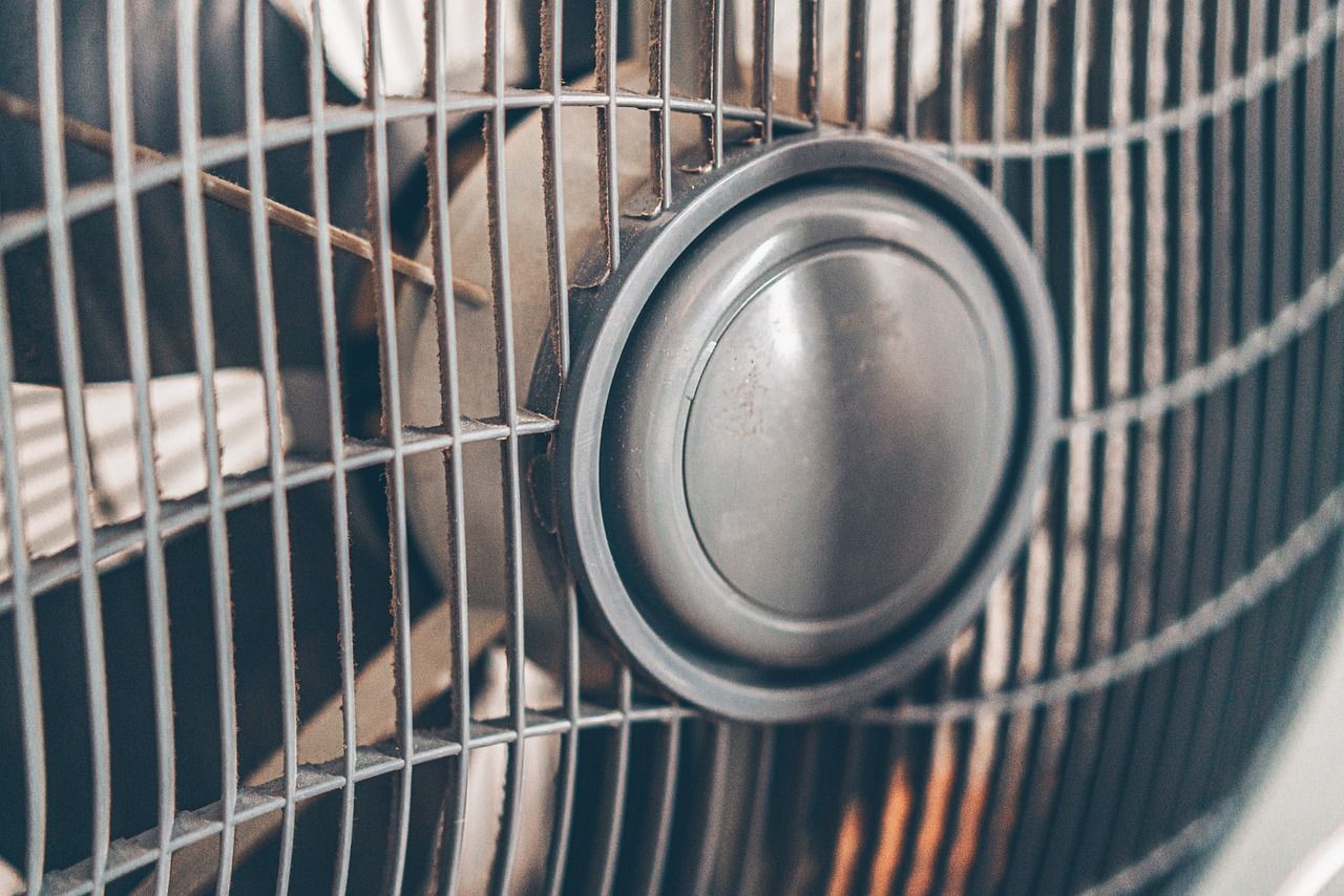 Close up of an electric fan