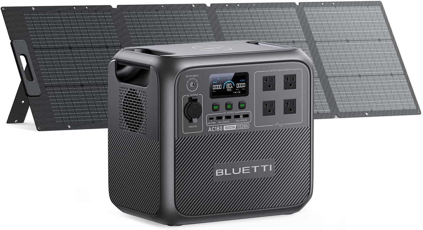 BLUETTI AC180 with 200W Solar Panel image