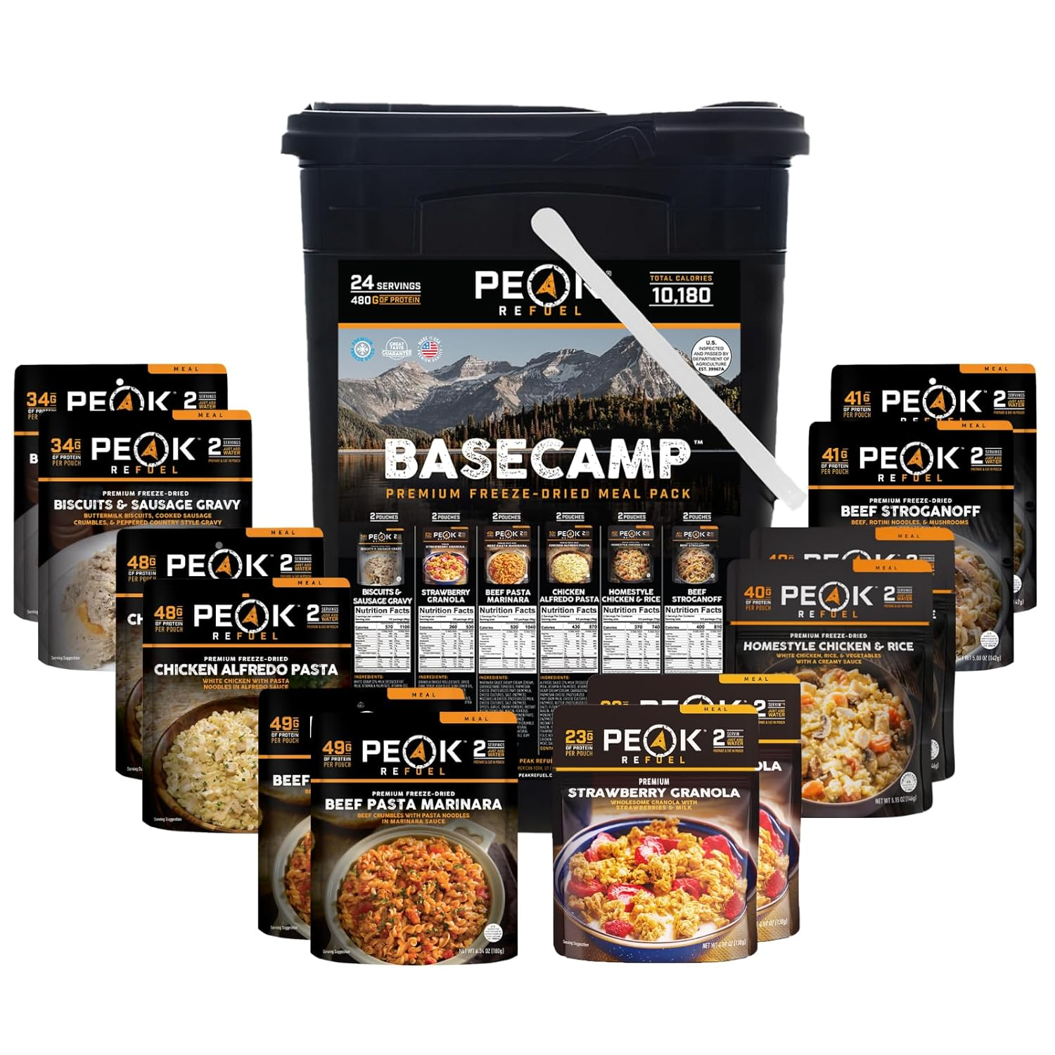 Peak Refuel 3.0 Basecamp food bucket for power outage emergency
