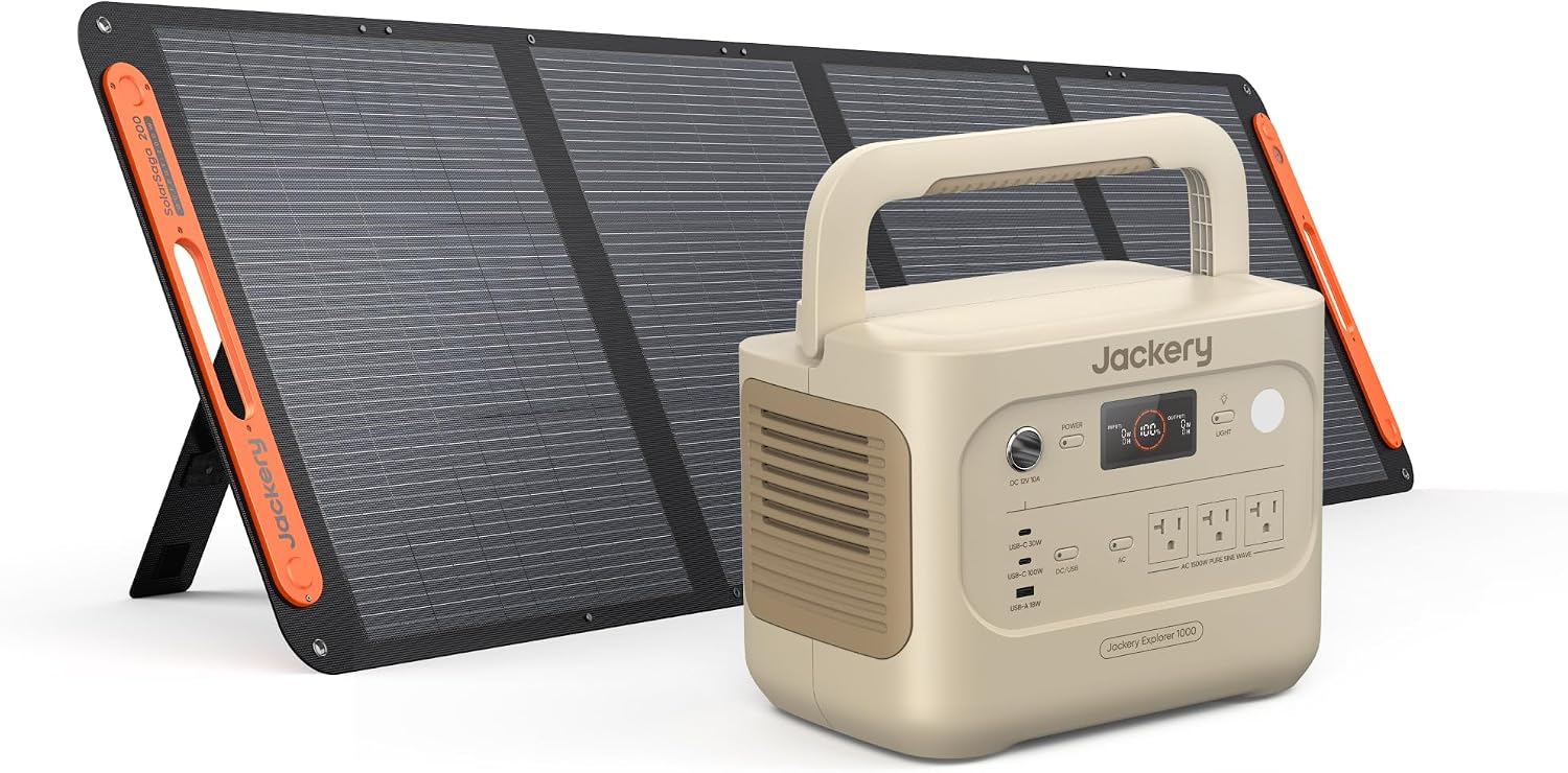 Jackery Explorer 1000 v2 and 200W Panel product image