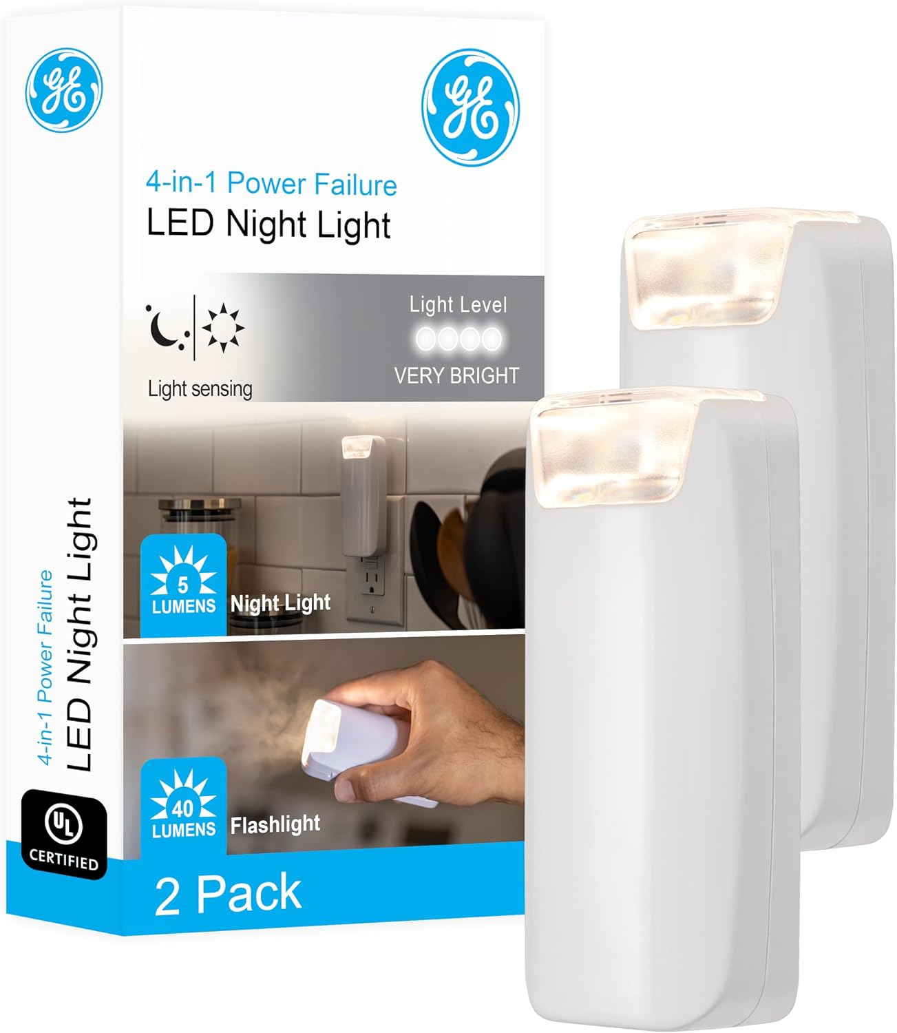 GE Plug in Power Failure Night Light product image
