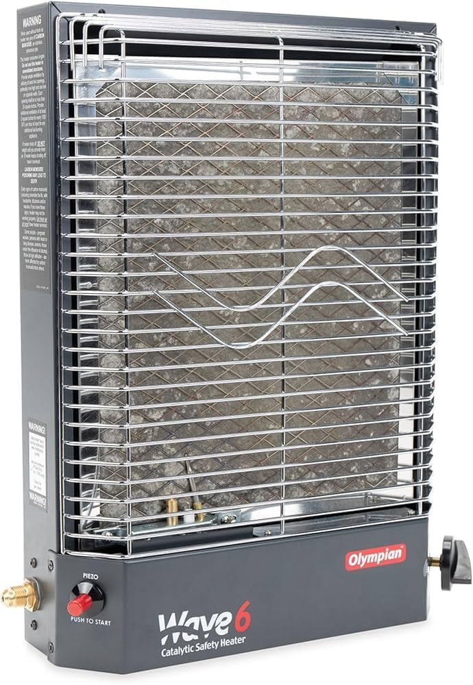 Image of a Camco Wave 6 catalytic propane heater